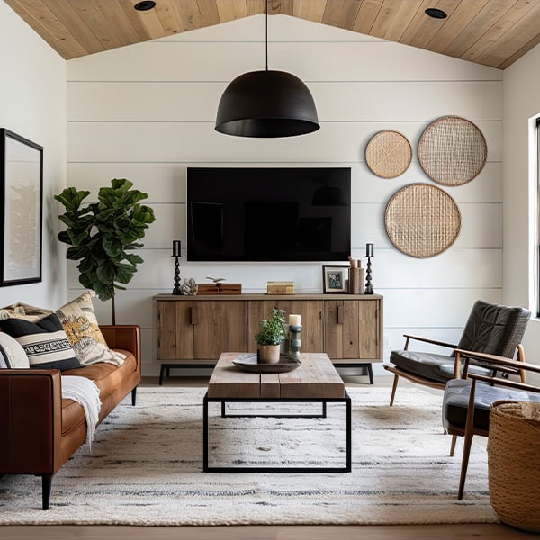 Open Weave Bamboo Trays, Set of 3