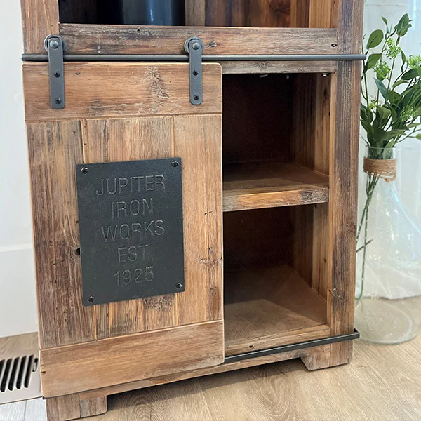 67 Inch Tall Wood Cabinet with Sliding Door