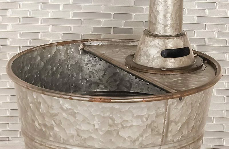 Galvanized Metal Water Pump Fountain