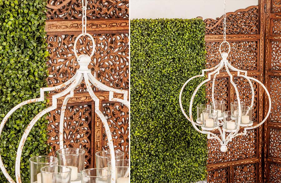 Chippy White Candle Chandelier