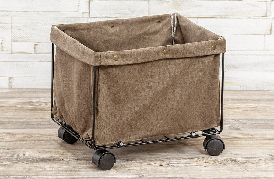 Rolling Canvas Storage Tote