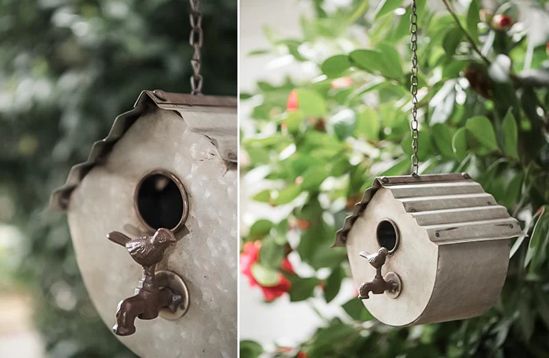 Galvanized Water Spigot Bird House