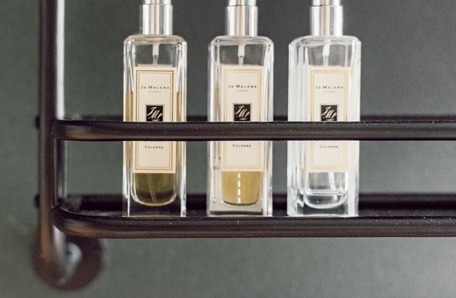 Industrial Swivel Mirror with Shelf