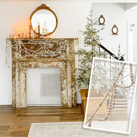 72 Inch Long Paulownia Wood Bead Garland