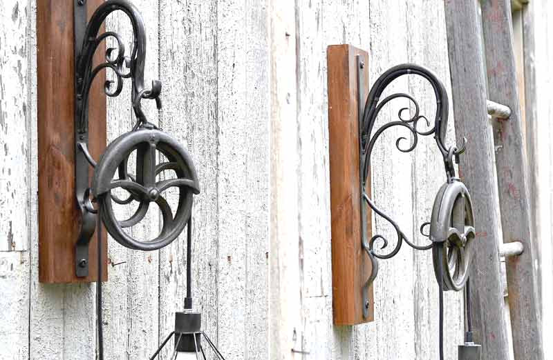 Pulley Sconce Cage Light