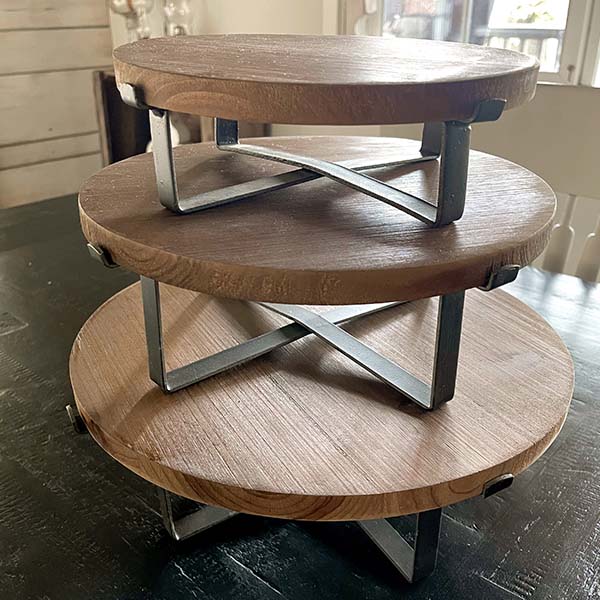 Round Modern Farmhouse Risers, Set of 3