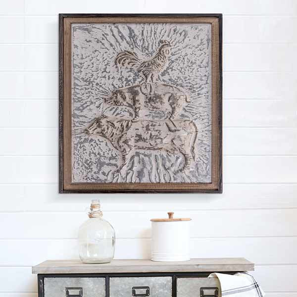 LARGE Stacked Animal Embossed Wall Sign