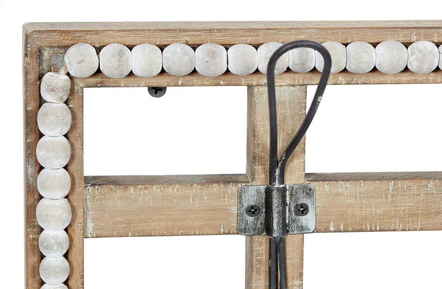 Beaded Wood Wall Hook System