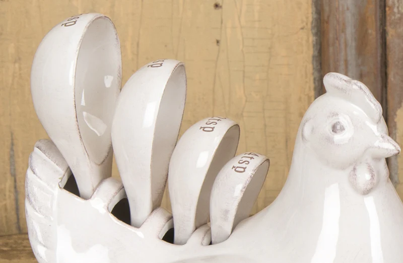 Ceramic Chicken Measuring Spoon Set