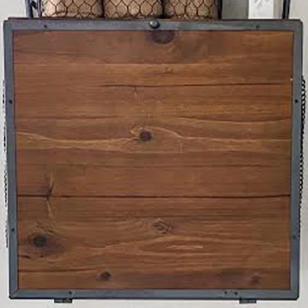 Rustic Wall Cubby with Fold Down Shelf