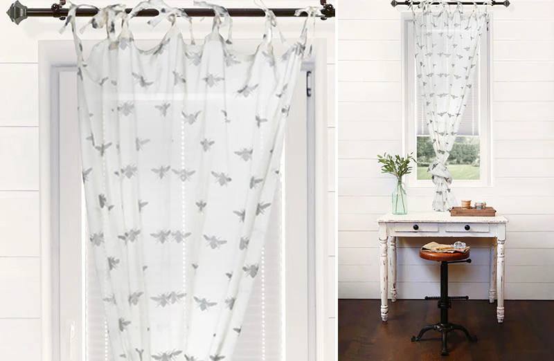 Cheese Cloth Bee Curtain