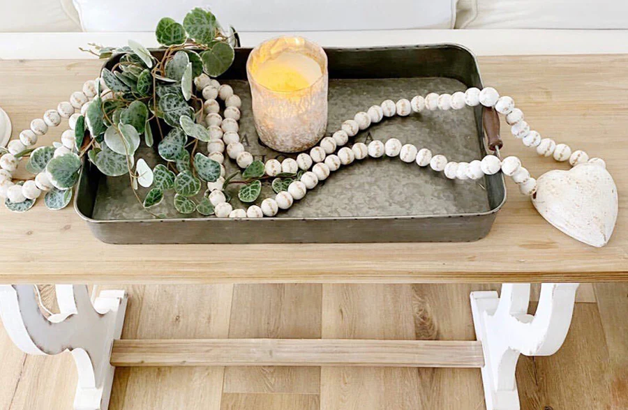 Handmade Clay Beaded Garland with Heart