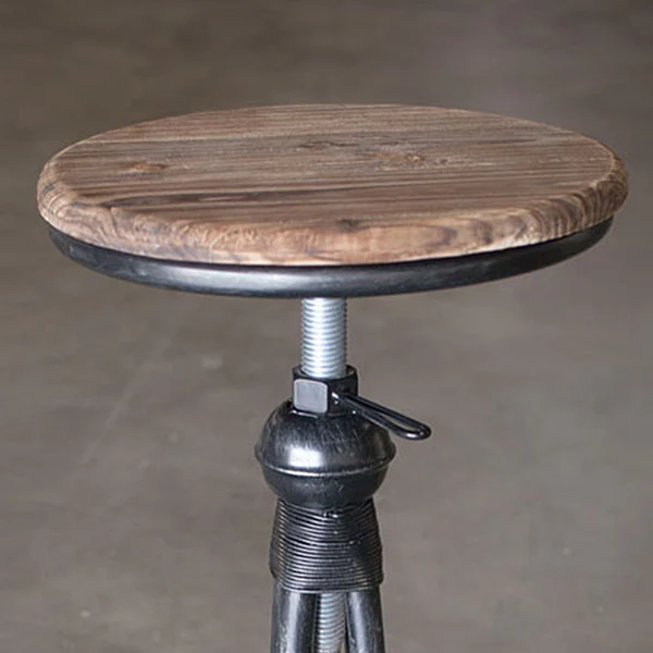 Wooden Top Adjustable Stool