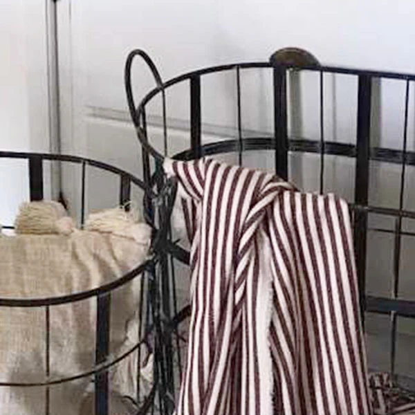 Metal Caged Rolling Storage Baskets, Set of 2