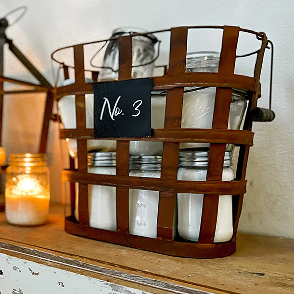 Rustic Numbered Baskets, Set of 3