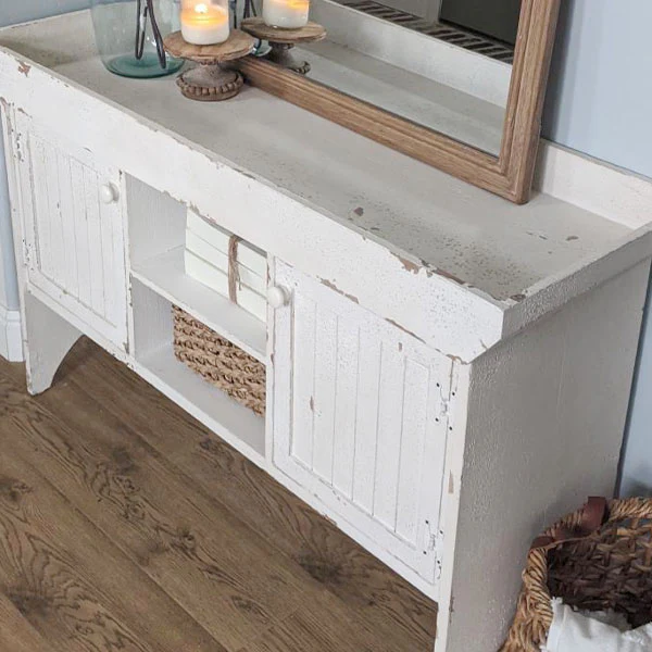 Chippy Wooden Entertainment Storage Table