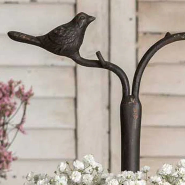 Bird and Birch Wood Two Tiered Tray