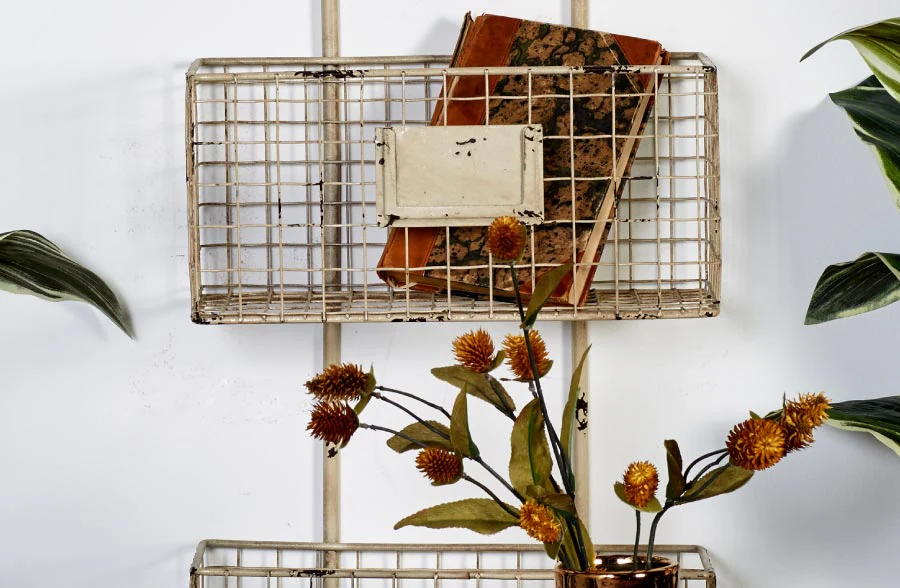 Three Tiered Chippy Wall Basket