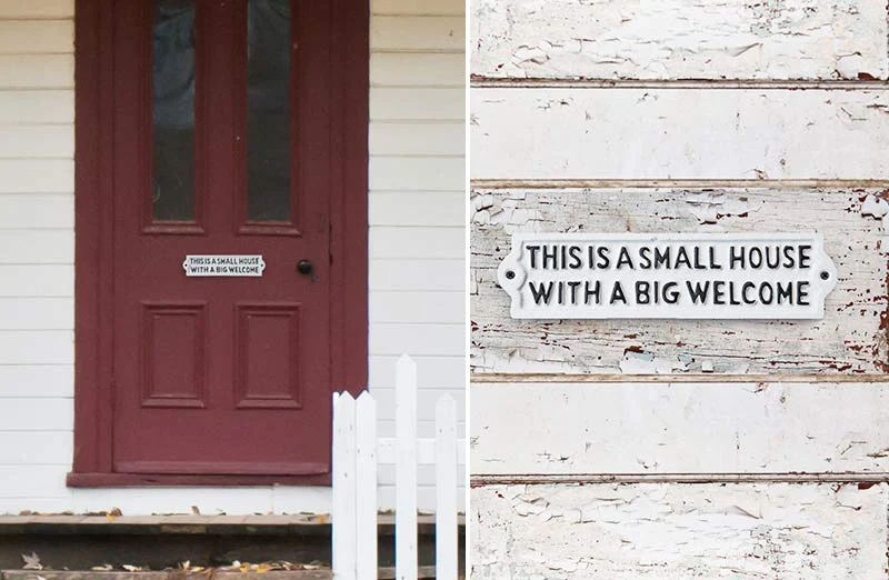 Small House Big Welcome Vintage Wall Plaque