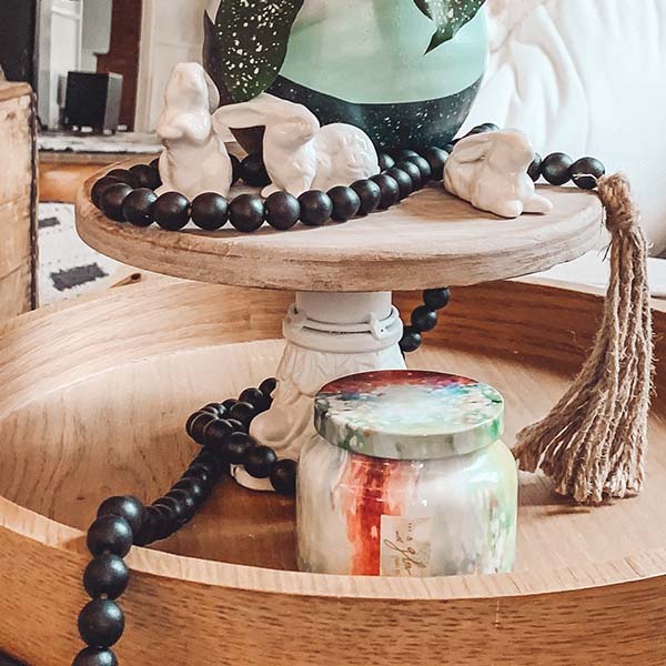 White Ceramic Bunnies, Set of 6