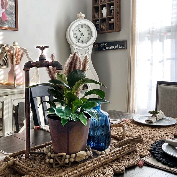 Decorative Water Spout and Pail Planter