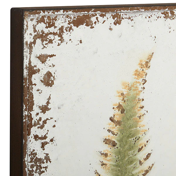 Distressed Metal Leaf Wall Art, Set of 2