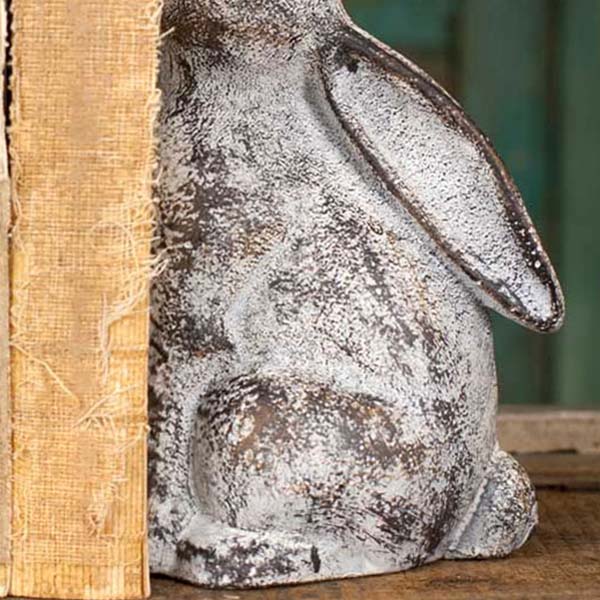 Cast Iron Bunny Bookends