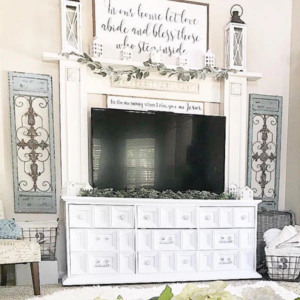 Old Carved Wooden and Iron Garden Gate