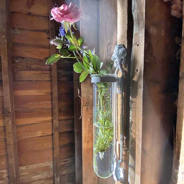 Timeworn Iron Fleur De Lis Rain Guage