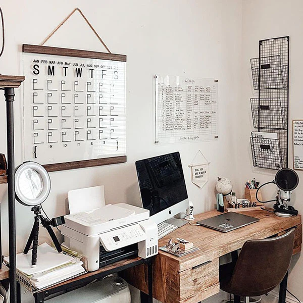 HUGE Dry Erase Wooden Framed Wall Calendar