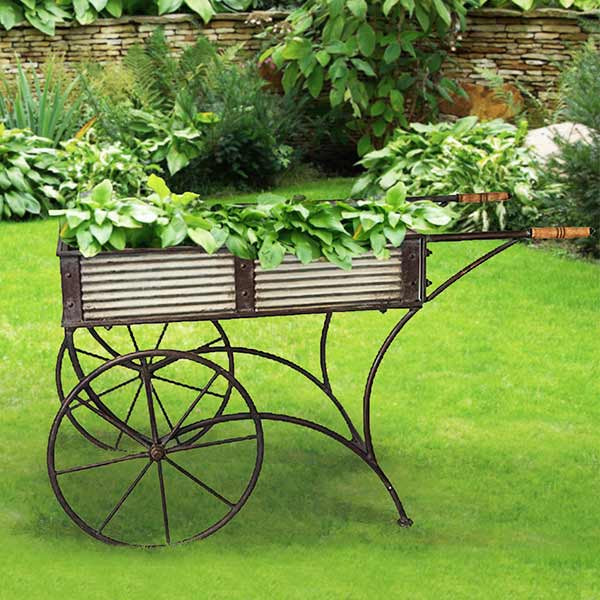 *HUGE* Metal Flower Cart
