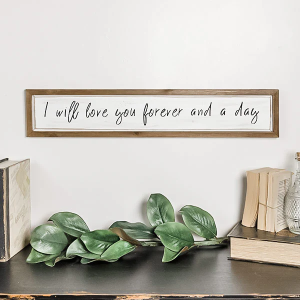 Rustic Wooden I Will Love You Sign