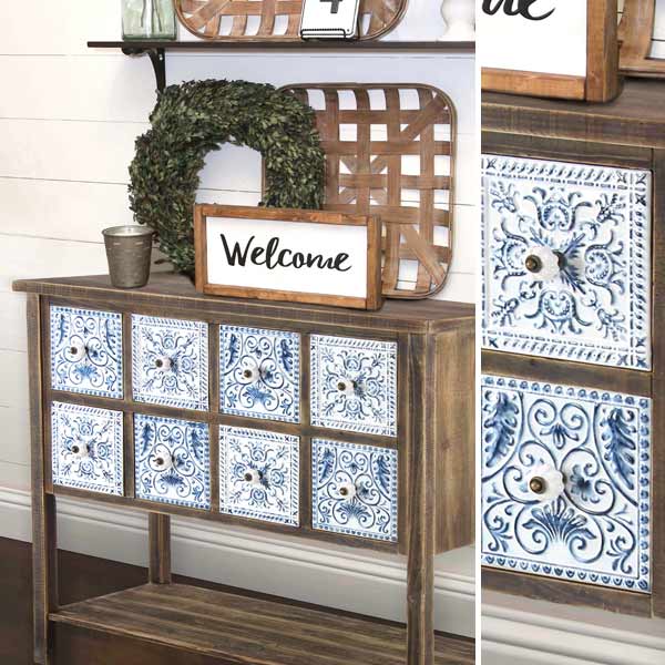 Delft Inspired Console Table