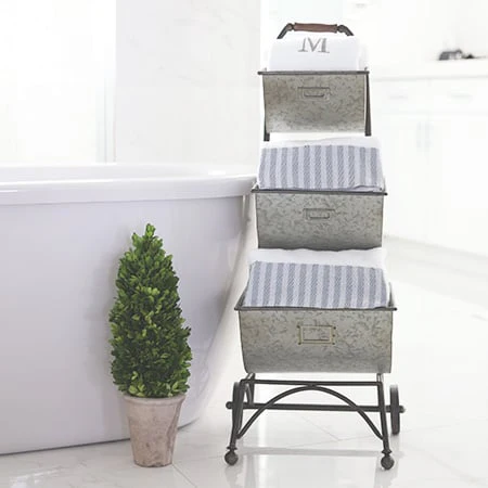 Rolling Three Tiered Storage Cart