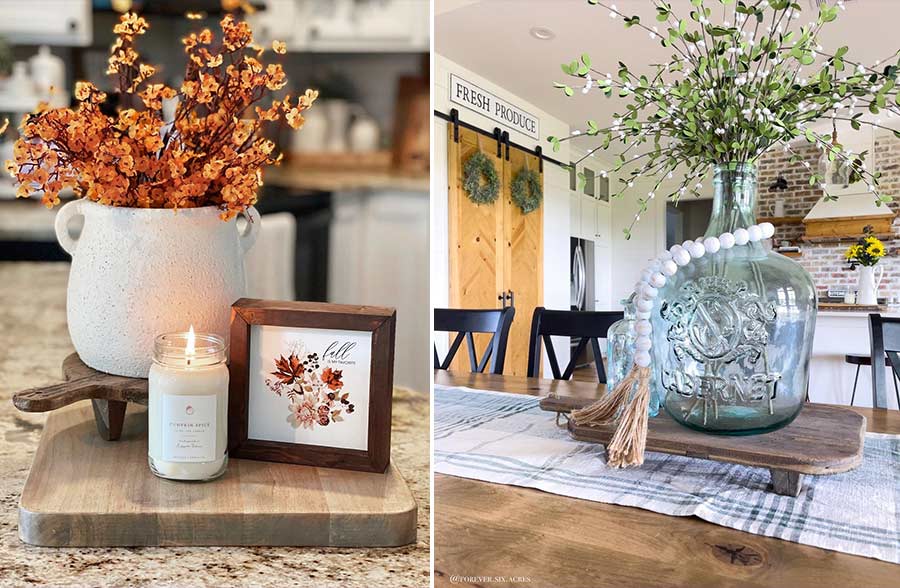 Large Footed Cutting Board Risers, Set of 2