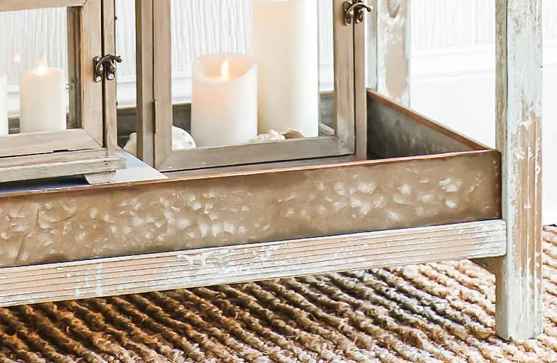 Galvanized Metal Potting Tray Table