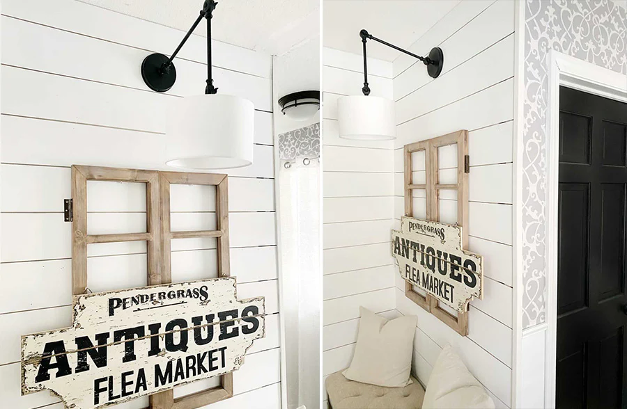 Articulating Arm Linen Drum Shade Sconce