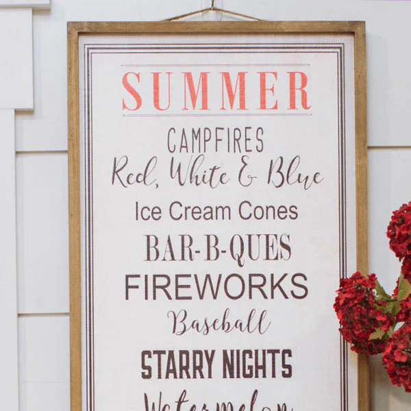 Summer Words Sign