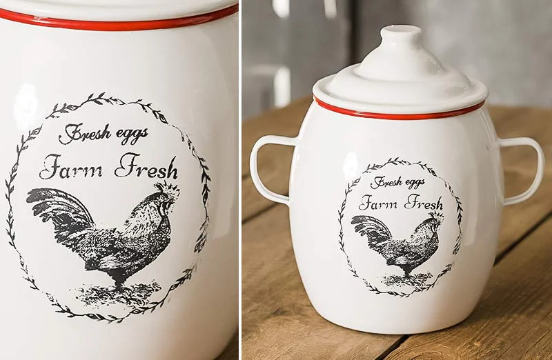 Enamel Kitchen Canisters