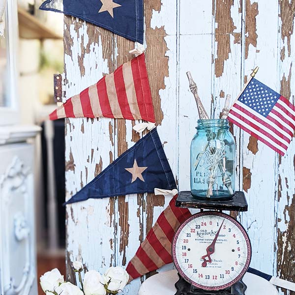 12 Foot Long Patriotic Pennant Banner
