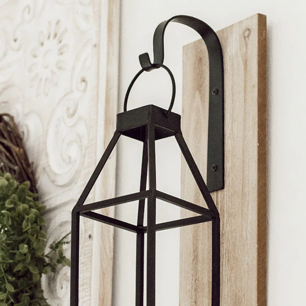 Modern Farmhouse Removable Lantern Sconce, Set of 2