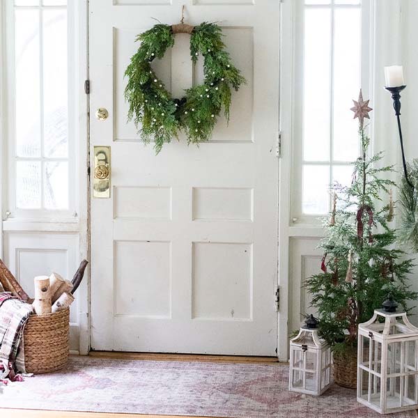LARGE 24 Inch Juniper Berries and Bells Wreath