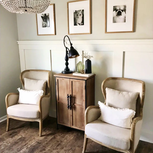 Wooden French Door Cabinet