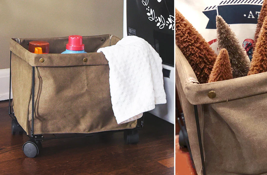 Rolling Canvas Storage Tote