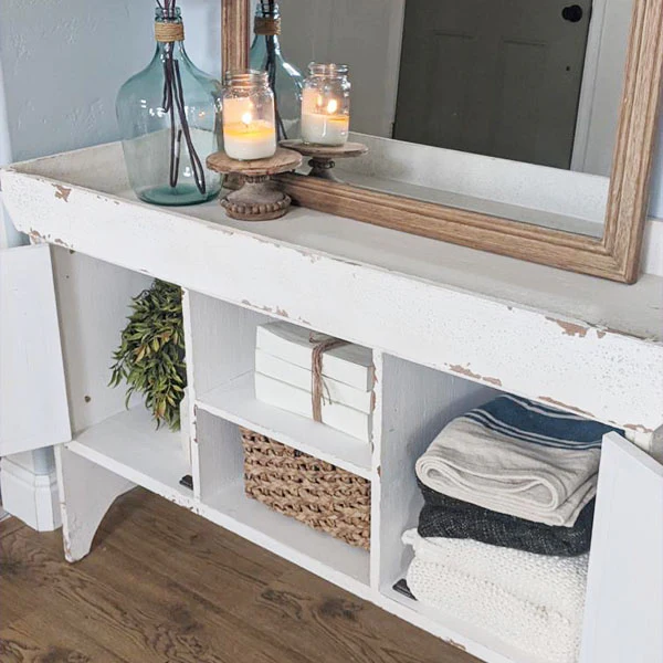 Chippy Wooden Entertainment Storage Table