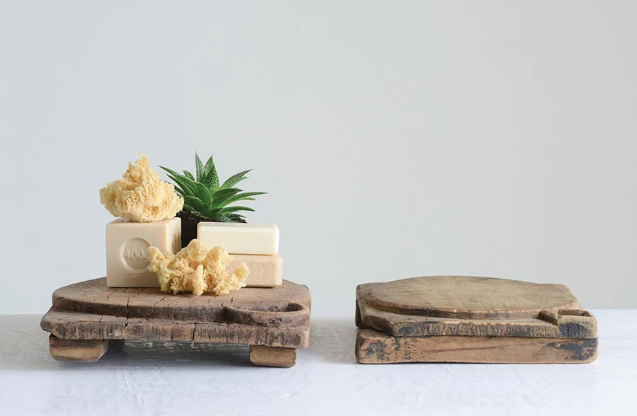 FOUND Rugged Wooden Footed Riser