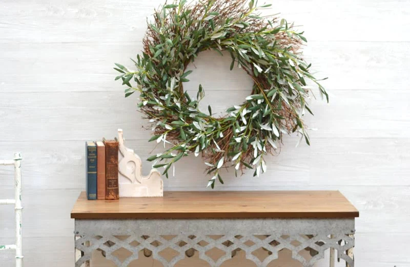 Gathered Olive and Twig Wreath