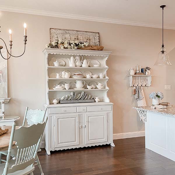 Distressed Mudroom Wall Shelf with Hooks