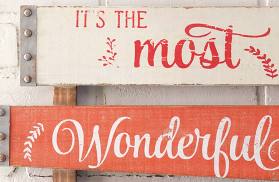 Most Wonderful Time Of The Year Wooden Planked Sign