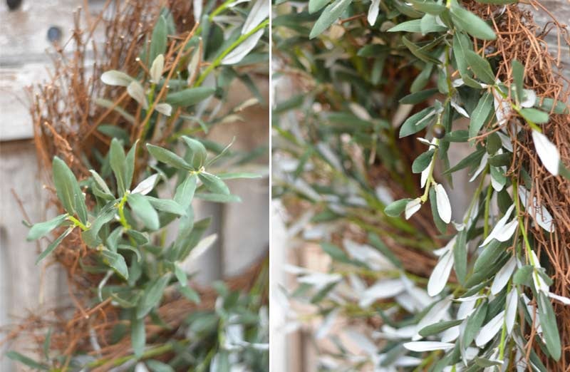 Gathered Olive and Twig Wreath